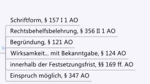 Mindmap Prüfungsvorbereitung AO